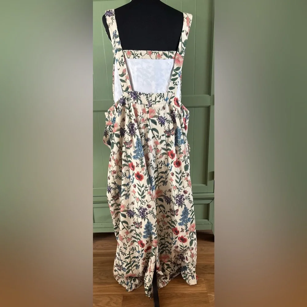 Cider Floral Corduroy Overalls w/ Adjustable Straps - Picture 3 of 4